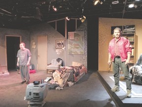 Tyler Parr, left, and Jeff Werkmeister star in Jason Rip?s To Ashes, presented by Dormant Collective and directed by Jeff Culbert. (Moira McKee, Special to Postmedia News)