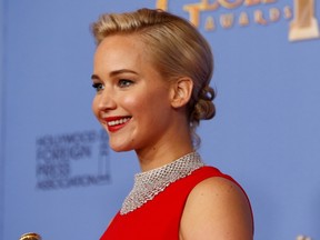 Jennifer Lawrence at the Golden Globe Awards. (WENN.com)