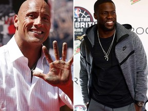 Dwayne "The Rock" Johnson and Kevin Hart. (Reuters, Canadian Press photos)