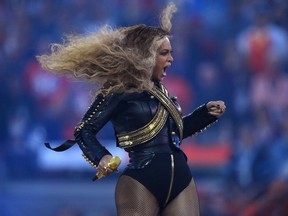 Beyonce performs at the 2016 Super Bowl. (Reuters file photo)