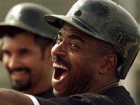 In this Feb. 20, 1996, file photo, Chicago White Sox outfielder Tony Phillips is all smiles during the first day of full-squad workouts at the team’s spring training facility in Sarasota, Fla. (AP Photo/Eric Gay, File)