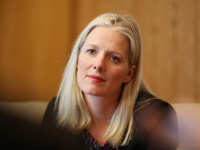 Catherine McKenna takes part in a Postmedia editorial board Friday, Feb. 19, 2016.