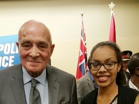 Retired Sgt. Lewis Coray and Samah Osman. (Supplied photo)