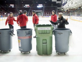 The Ottawa 67's game against the Niagara IceDogs was postponed due to a leaking roof causing unsafe ice conditions at TD Place arena on Saturday, Feb. 20, 2016.