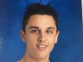 Cooper James Nemeth, 17, has been missing since the early morning hours of Feb. 14, 2016. Police in Winnipeg say they believe his body has been found in a bin not far from where he was last seen. (HANDOUT PHOTO)
