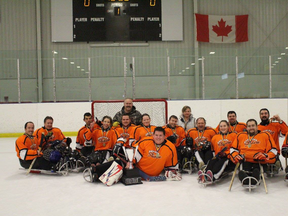 Sudbury Sliders won the Intermediate C division at London Blizzard Sledge Hockey tournament. Photo supplied