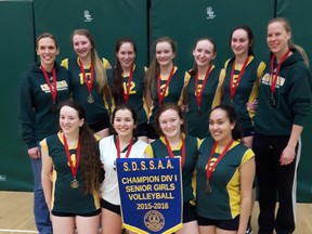 The Confederation Chargers senior girls volleyball team won the Division I SDSSAA championship with a 3-2 win over Lockerby Vikings on Sunday at College Boreal.