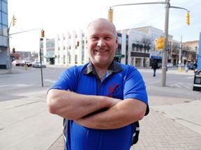 Emily Mountney-Lessard/The Intelligencer
Tim Newman, creator of the MiSyren app, formerly B.R.A.K.E.R.S. will appear on an episode of Dragon's Den which airs next Wednesday, March 2 at 8 p.m. on CBC.  He's shown here in downtown Belleville.