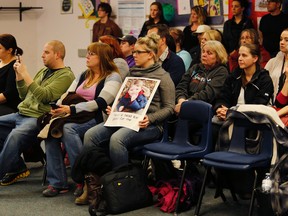 Emily Mountney-Lessard/The Intelligencer
Parents attend the Hastings and Prince Edward District School Board meeting Monday in Belleville.