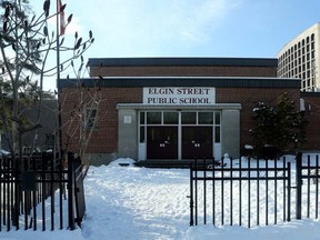 Elgin Street Public School has two portables out back of its property. (Julie Oliver / Postmedia)