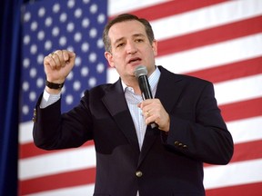 Republican Presidential candidate Ted Cruz speaks at a rally.  (REUTERS/James Glover II)