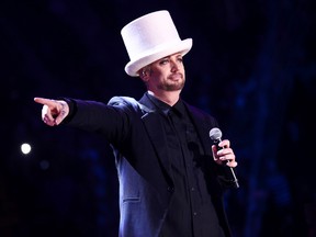 Boy George of Culture Club performs on stage at the iHeart80s Party held at The Forum on Saturday, Feb. 20, 2016, in Inglewood, Calif. (Photo by John Salangsang/Invision/AP)