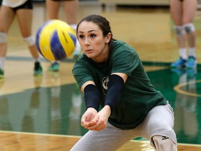 Jessie Niles has built her university career on a position she didn't play - libero - until an injury to a teammate in her freshman year gave her an opportunity to start for the Pandas. (Larry Wong)
