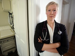 Luke Hendry/Intelligencer file photo
Dr. Nadia Knarr, president of the Hastings Prince Edward Medical Society, stands in a hallway at Connor House Family Practice in Belleville Friday, Sept.18, 2015. She says a local doctor shortage is compounded by increasing numbers of aging patients with complex conditions and an ongoing dispute between the province and doctors.