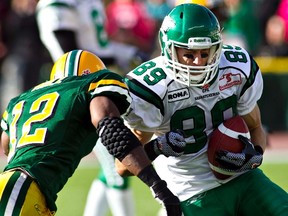 Chris Getzlaf, long a target of the Eskimos defence, could be catching passes for Edmonton in the upcoming season. (File)