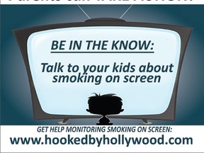 On-screen smoking