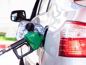 Car at a gas pump (File photo)