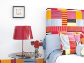 AFTER: Design inspiration came from a blind and cushion fabric, colour-matched to the paint.
