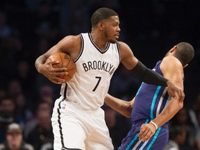 The Nets put Joe Johnson on waivers after buying out the remainder of the final season of his six-year, $124-million deal. (William Hauser/USA TODAY Sports)