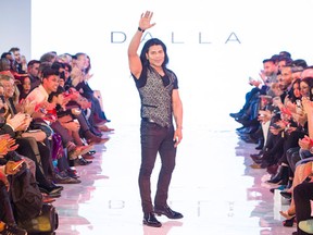 Dalla designer Hussein Dhalla is seen on the runway following his fall-winter show at Toronto Men's Fashion Week on Feb. 24, 2016. (THE CANADIAN PRESS/HO - Toronto) Men's Fashion Week, Shayne Gray