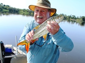 Neil with a Zambezi River tiger fish