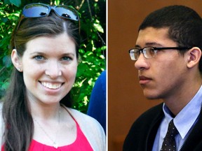Danvers High School teacher Colleen Ritzer (l) was killed by her student Philip Chism when he was 14. (Courtesy of Dale Webster/The Eagle-Tribune via AP/Ken Yuszkus/The Salem News via AP, Pool, File)