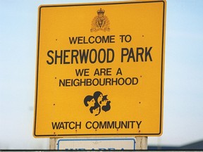 Welcome to Sherwood Park sign