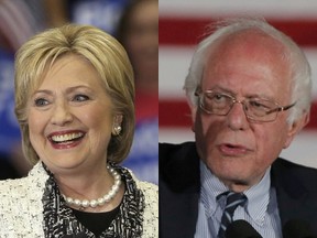 Hillary Clinton and Bernie Sanders (Reuters and AP)