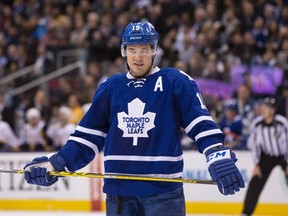 Toronto Maple Leafs P.A.Parenteau is pictured during NHL hockey action against the Nashville Predators in Toronto on Tuesday, February 23, 2016. Parenteau is among the players to watch heading into Monday's trade deadline. THE CANADIAN PRESS/Chris Young
