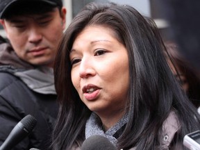 Maria Shepherd speaks to the media outside a disciplinary hearing for disgraced pathologist Dr. Charles Smith in Toronto on Feb. 1., 2011. Ontario's appeal court will be asked today to quash a woman's 25-year-old manslaughter conviction in the death of her stepdaughter. The Association in Defence of the Wrongly Convicted will go before the court today to argue that Maria Shepherd's 1992 conviction should be thrown out. Colin Perkel/The Canadian Press)