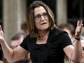 International Trade Minister Chrystia Freeland speaks during Question Peri.17, 2016. REUTERS/Chris Wattie