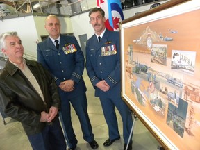 Ernst Kuglin/The Intelligencer
First Gulf War veterans Capt. (Ret.) Jacques Garand, Capt. Brian Thomas and Maj. Brian Crosier were at Monday’s 25th anniversary of the Liberation of Kuwait commemoration held at the National Air Force Museum of Canada.