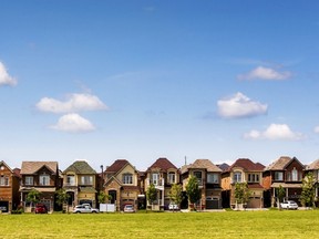 Houses are seen in a suburb.  REUTERS/Mark Blinch/Files