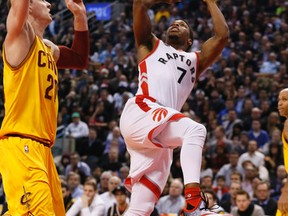 Raptors’ Kyle Lowry was named Eastern Conference player of the week yesterday. (Stan Behal/Toronto Sun)
