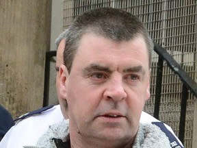 Seamus Daly arrives at Omagh Magistrates' Court in Omagh, northern Ireland in this file photograph dated February 25, 2016. The case against Seamus Daly, accused of the murder of 29 people in the 1998 Omagh bombing attack, collapsed on March 1, 2016, local media reported. REUTERS/Stringer