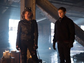 Selina (Camren Bicondova, L)  and Bruce (David Mazouz, R) in an episode of Gotham. (Handout photo)