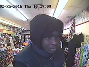 Police are seeking this man in a Feb. 25 robbery at a convenience store in Alta Vista