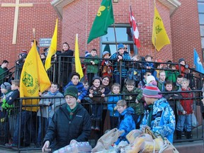 The tenth annual Hike for Hunger took place on Feb. 20, with nearly 150 members of Sarnia's scouting movement delivering non-perishable food items to the Inn of the Good Shepherd. 
CARL HNATYSHYN/SARNIA THIS WEEK