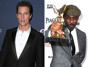 Matthew McConaughey and Idris Elba are seen in this combination file photograph. The actors will star in the big screen adaptation of Stephen King's The Dark Tower. (WENN/ AP)