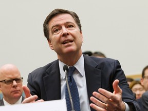 FBI Director James Comey testifies on Capitol Hill in Washington, Tuesday, March 1, 2016, before the  House Judiciary Committee hearing on 'The Encryption Tightrope: Balancing Americans' Security and Privacy.' ( AP Photo/Jose Luis Magana)