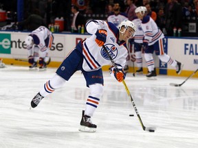 Oilers centre Connor McDavid warms up prior to facing the Sabres in Buffalo on Tuesday, March 1, 2016. (Timothy T. Ludwig/USA TODAY Sports)