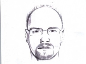 Blackfalds RCMP sketch of an attempted murder suspect.