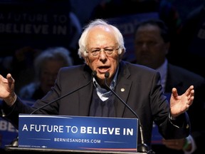 U.S. Democratic presidential candidate and U.S. Senator Bernie Sanders speaks to supporters as he arrives at a campaign rally in Portland, Maine March 2, 2016.  REUTERS/Joel Page