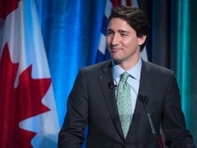 Prime Minister Justin Trudeau addresses the Globe 2016 conference in Vancouver, B.C., Wednesday, March. 2, 2016. THE CANADIAN PRESS/Jonathan Hayward