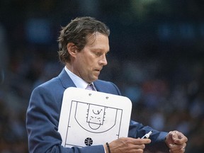 Utah Jazz head coach Quin Snyder calls timeout against Toronto Raptors in the fourth quarter at Air Canada Centre in Toronto on March 2, 2016. (Peter Llewellyn/USA TODAY Sports)