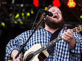 Matt Andersen performs on the main stage during the Edmonton Folk Music Festival in August 2015. (Codie McLachlan/Postmedia Network)