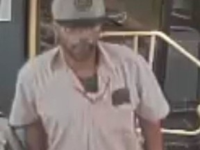 Toronto Police need help identifying a man who was captured on security video kicking another man while riding a TTC bus in North York Sept. 27, 2015.