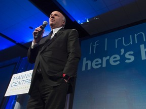 Kevin O'Leary speaks during a session entitled "If I run here's how i'd do it" during a conservative conference in Ottawa Friday, February 26, 2016. (THE CANADIAN PRESS/Adrian Wyld)