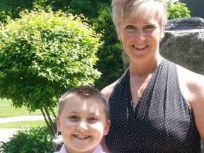 Lesley Lehman and her son Josh, who attends a special school for children with severe learning disabilities that they fear the Ontario government will close.