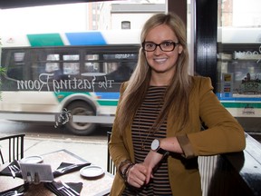 Caylin Kenney a waitress at The Tasting Room in London, Ont., found an envelope with $7,000 on her table after her customers have left, and managed to get the cash back to them. (Mike Hensen/The London Free Press/Postmedia Network)